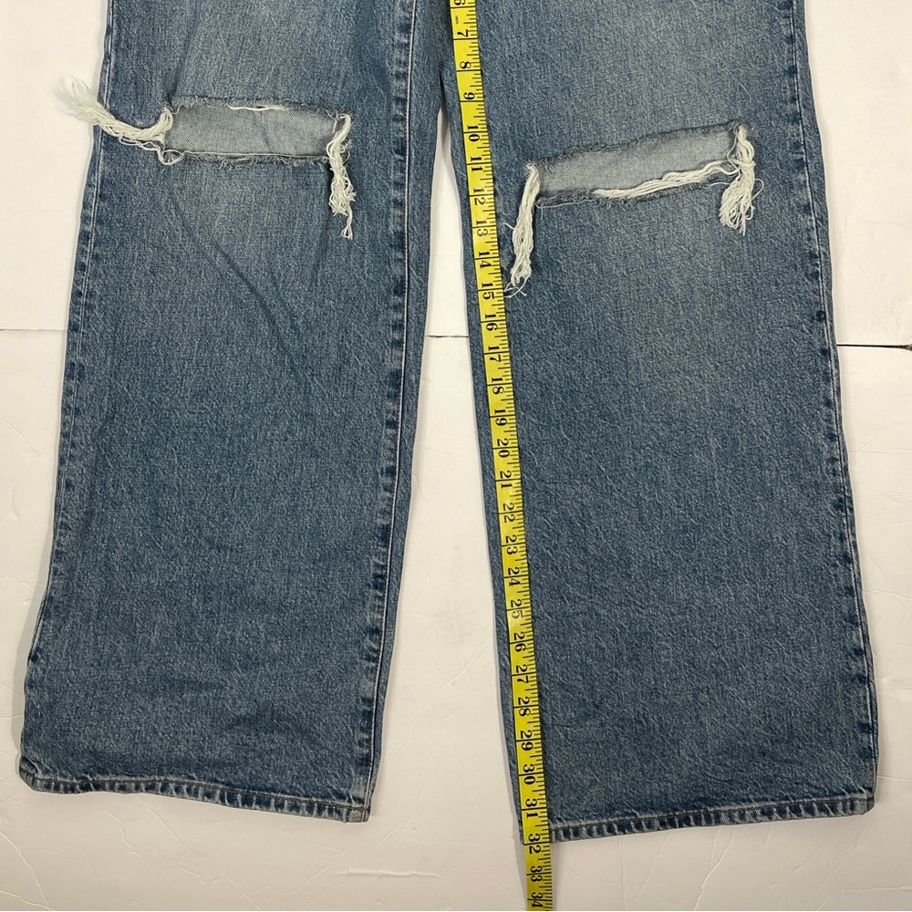 Madewell super wide leg jeans Indigo Denim Trousers 27 - Picture 4 of 8